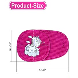 Mvwarj Eye Patches for Kids, 6 Pcs Girls Right Eye Patch for Glasses, Reusable Eye Patch for Lazy Eye Toddler Treating Amblyopia Strabismus and After Surgery (Pink Unicorn)