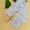 Women's Golf Embroidered Sunscreen Ice Silk Arm Sleeves for Summer UV Protection One Size / Light Gray Love 15ea