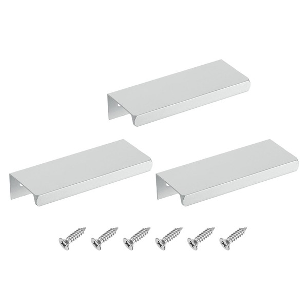 sourcing map Cabinet Finger Edge Pull, 3pcs 80mm / 3.15"