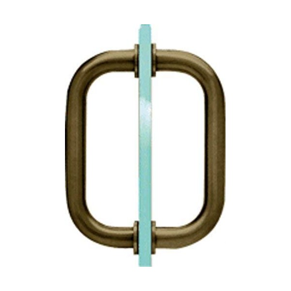 CRL 6" Oil Rub Bronze Tubular Back-to-Back 3/4" Diameter Shower Door Pull Handles