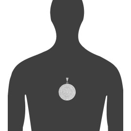 eJewelryPlus Sterling Silver Aztec Calendar Mayan Sun Charm Pendant Necklace Diamond-Cuts - Without Chain