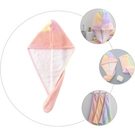 Gorro de Ducha de Coral Fleece para Secado Rápido y Cabello Absorbente Toalla para Cabello, Uso Doméstico, Cuidado Capilar, Super Absorbente Color Aleatorio