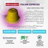 THE EDEN PROJECT 100 ITALIAN ESPRESSO Home Compostable Coffee Pods