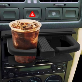 Geloo 1J0858601 8P0 885 995B Front Dashboard Car Drink Holder Plastic Car Dashboard Cup Holder Slide for Jetta Bora for Golf 4 MKV A3 S3 A4 A6 Q5 Black