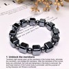0.4in Terahertz Bracelet Rectangle Beads Good Thermal Conductivity Natural Terahertz