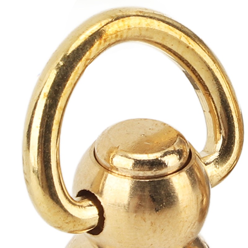 12 Sets D Ring Stud Screw Gold Brass Metal Plating
