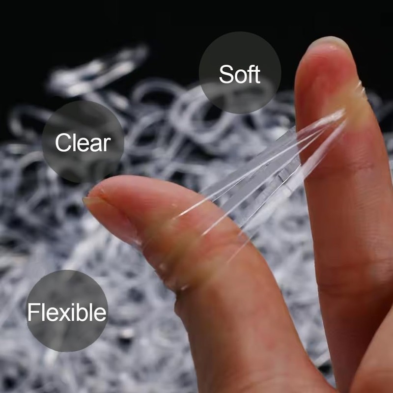 Mini Rubber Bands Clear Elastic Rubber Bands Small TPU Ties