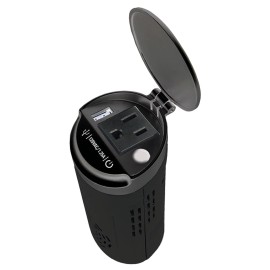 Schumacher XI15 150 Watt DC to AC Cup Power Inverter with (1) 120V AC Outlet, (1