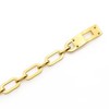 FOMCORT 18K Gold Plated Turn Lock Necklace，Classical Fashion Stainless Steel