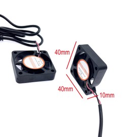 JZK 2pcs 40 * 40 * 10mm DC 5V USB mini cooling fan with wires, 4010 small silent cooling fan 40mm, sleeve bearing USB connector fan, 4cm brushless DC fan 5V