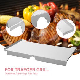 Drip Tray Heat Baffle and Grease Drip Tray Liners Kit for Traeger Timberline 1300 Series Pellet Grills Accessories, Grease Drip Pan Replacement Parts for Traeger BCA964, BAC515 Drip Tray Liners
