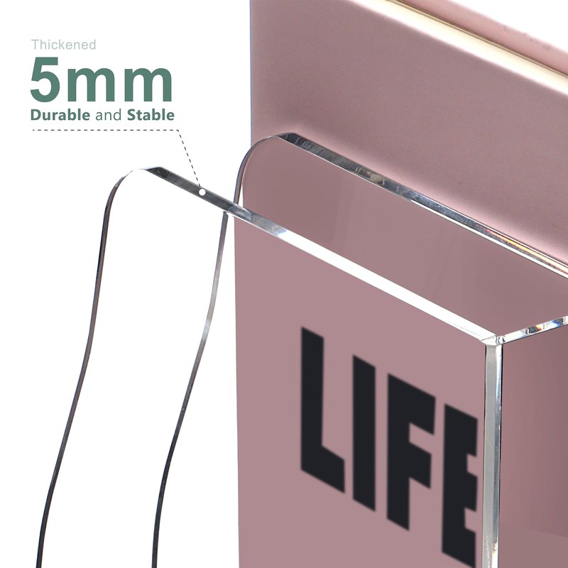 SANRUI Acrylic Desk Organizers, Clear Magazine File Holder, 5 Vertical