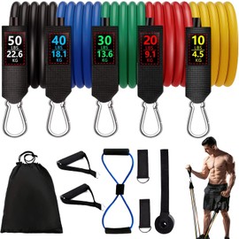 Jasonwell Bandas de Resistencia - Ligas de Resistencia Bandas Elasticas Fitness Bandas de Resistencia para Ejercicio para Entrenamiento de Resistencia Deportes Gym en Casa Pilate