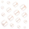 Chrome Press on Toenails‌ Short Square Fake Toe Nails with