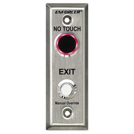 Seco-Larm SD-9163-KSVQ ENFORCER "No Touch" RTE Plate with Adjustable Delay Timer and Override Button, Outdoor Use, Single-gang; Adjustable Sensor Range Up to 7" (18cm), Weather-Resistant (IP65)