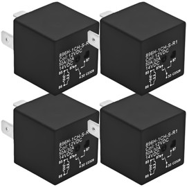 896H-1CH-S-R1 Automotive Relay (Pack of 4) - 12VDC 50AMP 5-Pin Quick Connect Relay for Cars, Trucks & Vehicles