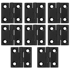 8 Pcs Black Hinges, 40mm/1.7 Inch Black Door Hinges for Wood, Small Hinges for Furniture Cabinet Closet Cupboards Door Wooden Box Garden Gate Hardware Hinges