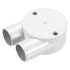 sourcing map PVC Conduit Box Junction Box U-shaped 2 Way