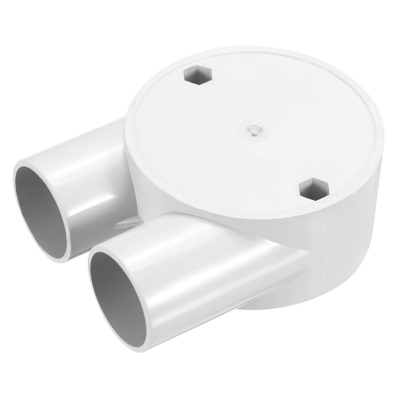 sourcing map PVC Conduit Box Junction Box U-shaped 2 Way