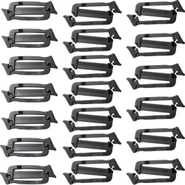 LUORNG 20PCS Webbing Connecting Clip Molle Webbing Connecting Clips Strap Buckle Backpack Clip Backpack Schoolbag Buckle, Black, 50x26MM