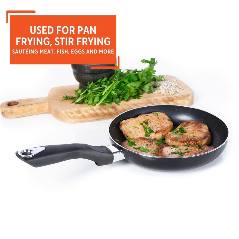 IMUSA 8in Bistro Aluminum Nonstick Fry Pan with Cool Touch