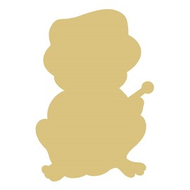 Frog Cutout Unfinished Wood Jumping Amphibian Froggy Lily Pad Animal MDF Shape Canvas Style 7 (24")