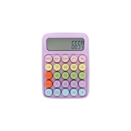 Electronic Calculator Pastel Colour 12 Digits LCD Display Large Resolution Large Couples for Convenience Ideal for School, Office, Home (Pink)