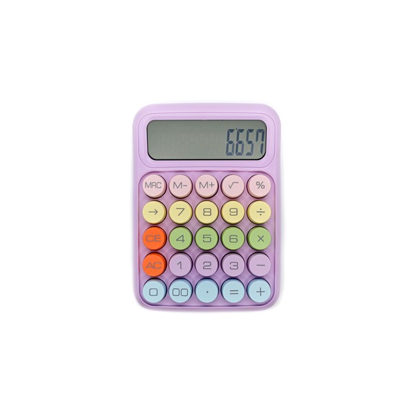 Electronic Calculator Pastel Colour 12 Digits LCD Display Large Resolution