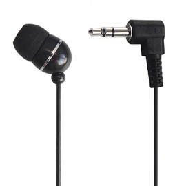 Dynamic Enclosed In-Ear Stereo Single Ear Earphones 3.5mm for Radio 3.5mm L Shape / L Shape Stereo Mini Plug Single Ear Earphones / VM-4081