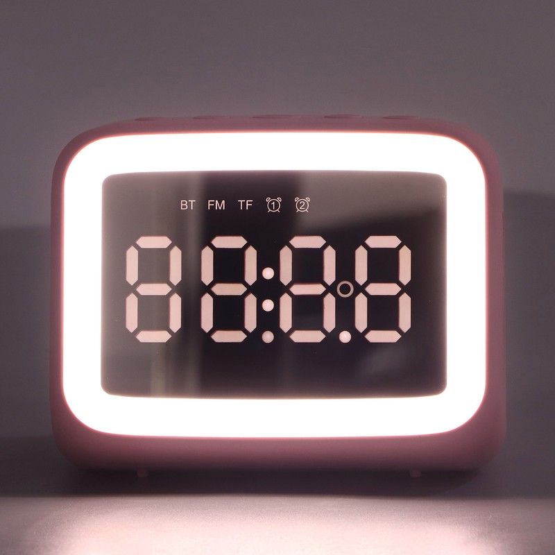 Alarm Clock Radio TF Card Music Player LED Night Light