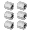 PATIKIL M10x1.5mm Stainless Steel Hex Coupling Nuts, 6pcs 20mm(0.8") Long