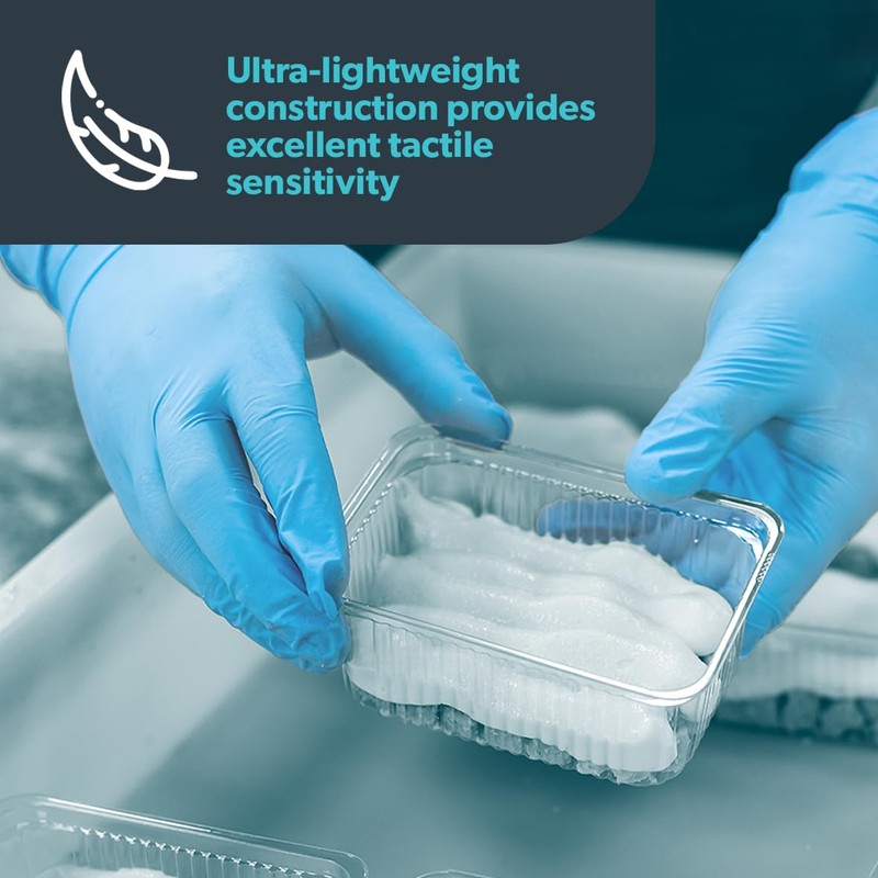 Unigloves Unicare Flex Nitrile Multipurpose Disposable Gloves, Powder Free, Ultra