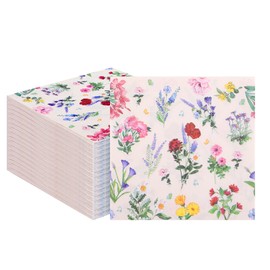 100 Pack Floral Paper Napkins,Vintage Wildflower Napkins Bridal Shower Napkins for Birthday Wedding Baby Shower Bridal Shower Supplies