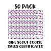 Girl Cookie Selling Boss Certificate | 50 pk 8.5x11” Striped