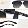 GQUEEN Retro Aviator Glasses Women Men 70s Polarised Sunglasses UV400,