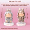 2pcs Clear Figure Display Case with Keychain,Plastic Protective Cover for