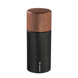 Zassenhaus PERFORMER Pepper Mill / Spice Mill, 13 cm, Precise Grinder Setting, Aluminium & Walnut Design, Ideal for Large Peppercorns and Spice Berries