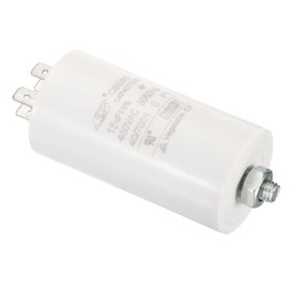 PATIKIL CBB60 15uF Running Capacitor, AC 450V 4 Pins 50/60Hz Cylinder Bottom with Screw 75x40mm for Air Compressor,Cleaning Machine Motor Star