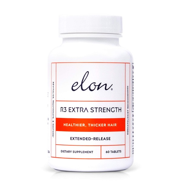 Elon R3 Hair Growth Supplement for Women – Hair Growth Vitamins w/Biotin & Collagen Peptides for Healthy, Thick Hair – Extra Strength Hair Growth Pills (60 Tablets)