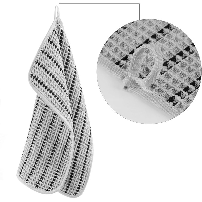 Polyte Toalla Facial de Microfibra Waffle 430 gsm, 33.0x33.0 cm