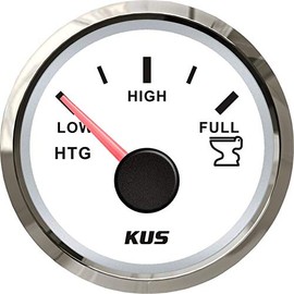 NMEA 2000 & J1939, KUS USA Holding Tank Level Gauge, 12V/24V, 2", 52mm, IP67 (White)