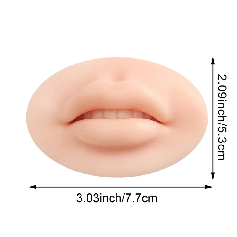 Hipifans 3 Pieces 3D Fake Lips, Silicone Lips for Makeup