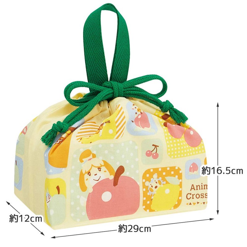 Skater KB7-A Children's Bento Drawstring Bag with Gusset, Animal Forest