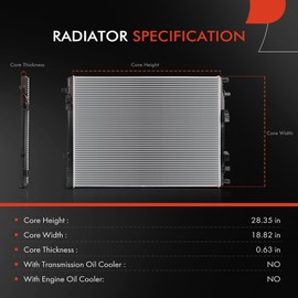A-Premium Engine Coolant Radiator Assembly Compatible with Nissan Rogue 2022-2023, X-Trail 2022, 1.5L 2.0L 2.5L, Replace# 214576RS0A