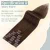 S-noilite Clip-In Real Hair Extensions Medium Brown Hair Clip-In Extensions
