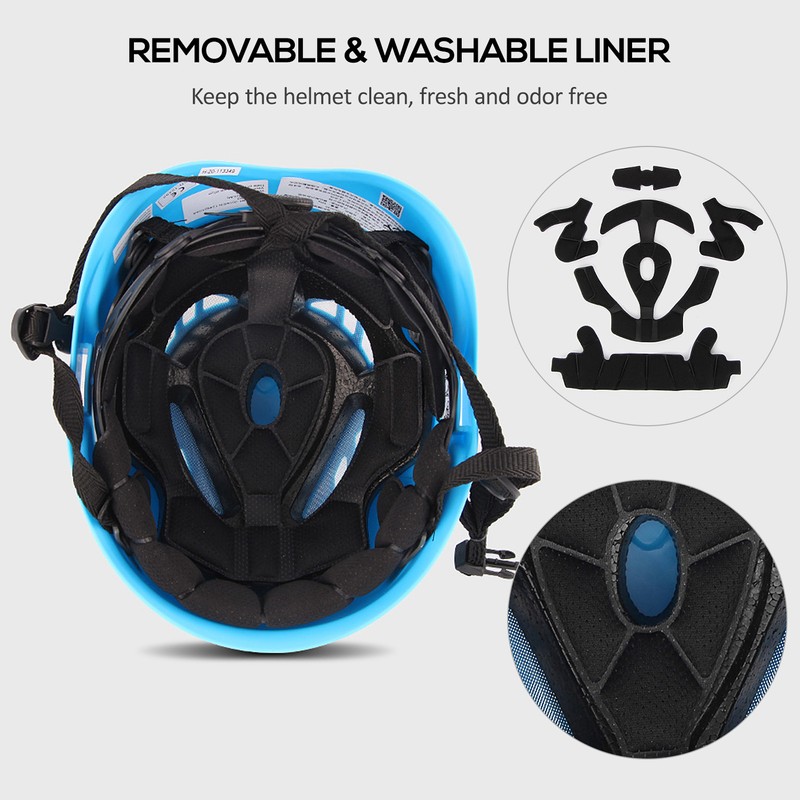 Climbing Helmet Cycle Safety Helmet with Headlamp Earmuff Taillight Attachment