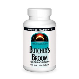 Source Naturals Butcher's Broom Dietary Supplement - Ruscus Aculeatus - 250 Tablets