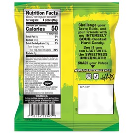 WARHEADS - Extreme Sour Hard Candy - Sour Apple, Black Cherry, Blue Raspberry, Lemon & Watermelon Flavors - 1 oz. Bags - 12 Pack