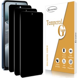 Kesuwe [3 Pack] Privacy Screen Protector for Moto G Play 2025, Anti Spy, Anti Scratch, Bubble Free, 9H Hardness, HD Clear, Case Friendly, Easy Installation