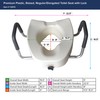 Drive Medical Premium Plastic Raised Toilet Seat with Lock and